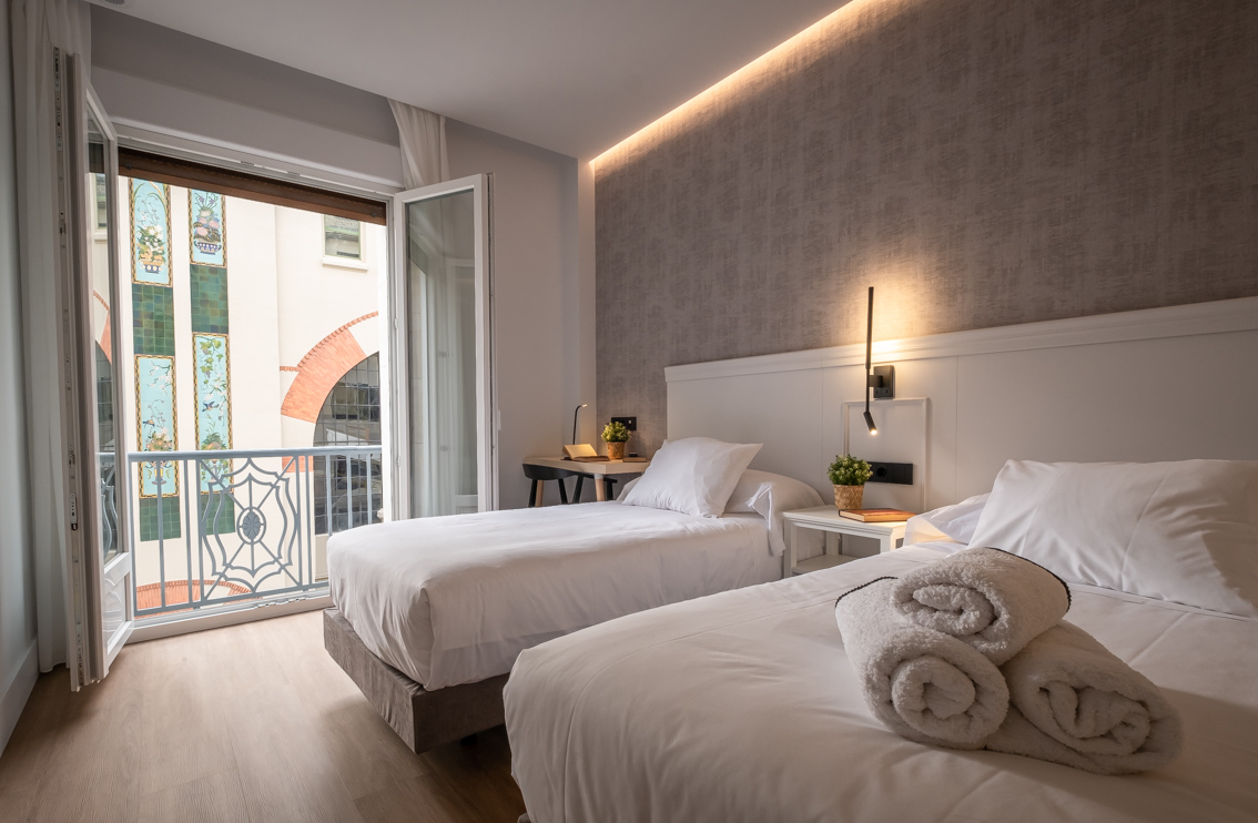 Balcón con azulejos típicos de Logroño